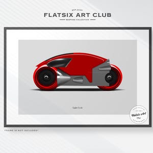 TRON (1982) Light Cycle Poster in Various colour Framed Print