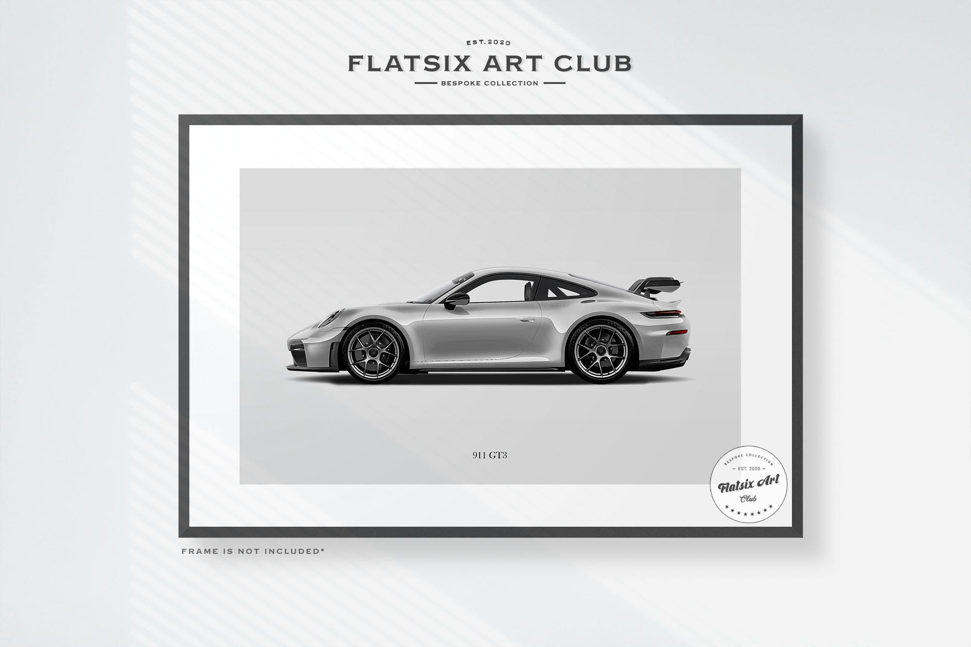 Porsche 911 GT3 (992.2) Sketched Wall Art - Multi-colour