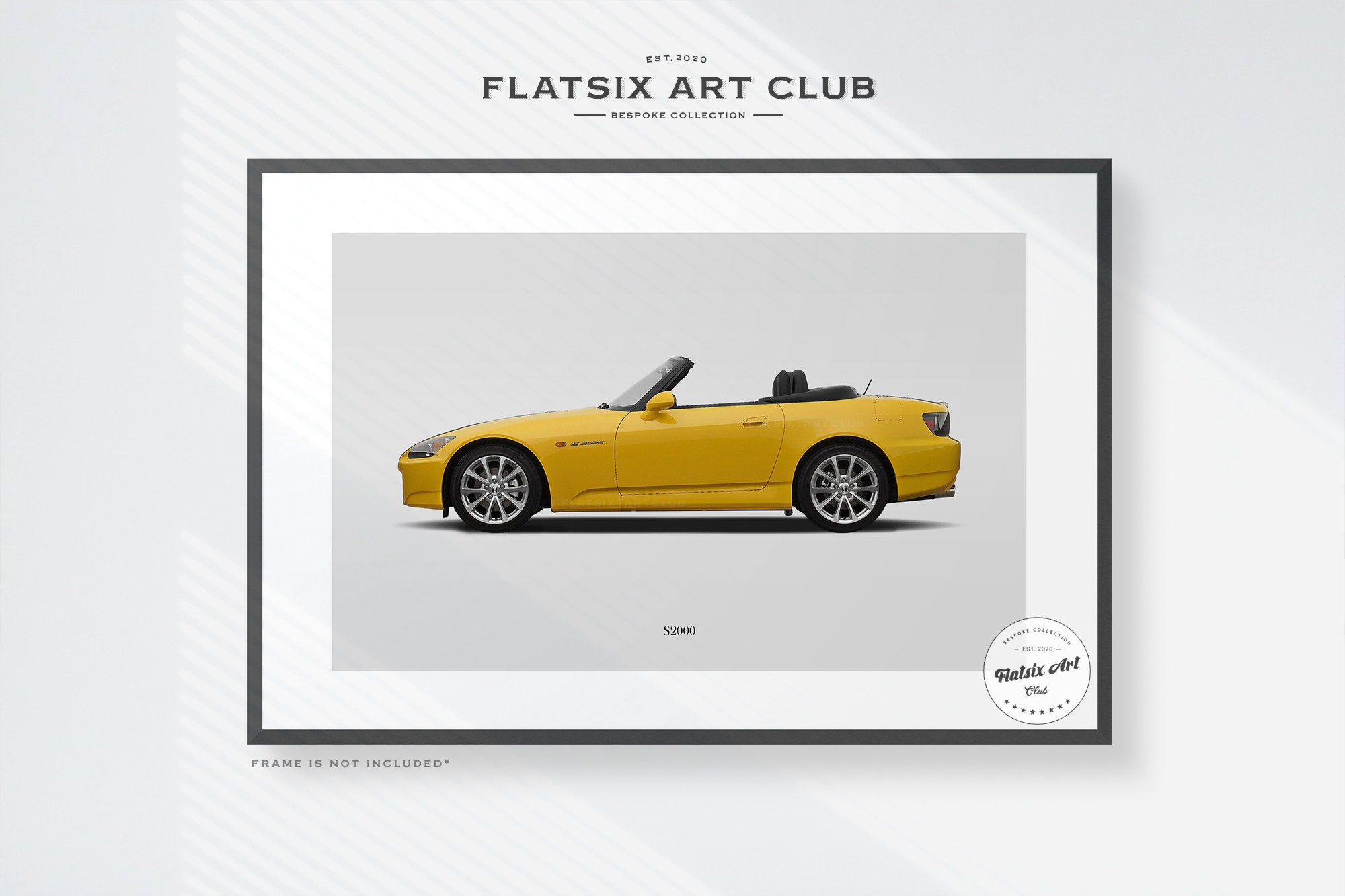 Honda S2000 (AP2) Sketched Wall Art - Multi-colour Automotive Art
