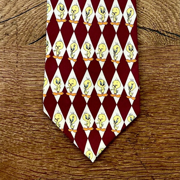 Funky Tweety-Pie character mens necktie