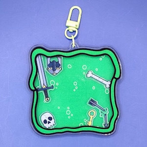 Gelatinous Cube D&D | Acrylic Shaker Keychain