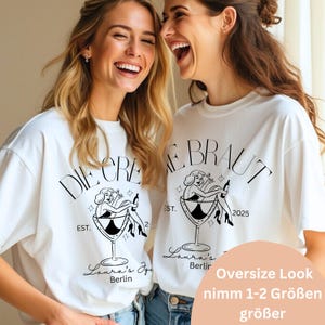 JGA Shirt personalized – Bride & Team Bride T-Shirt Hen Party Outfit Wedding Gift Bachelorette Party vintage Shirt fair