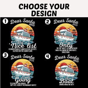 Matching Family Cruise Shirts, Funny Dear Santa Tee, Christmas Cruise 2025, Cruisemas Crew Shirt, Holiday Vacation Outfit image 5