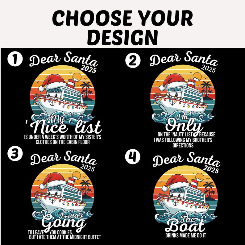 Matching Family Cruise Shirts, Funny Dear Santa Tee, Christmas Cruise 2025, Cruisemas Crew Shirt, Holiday Vacation Outfit image 5