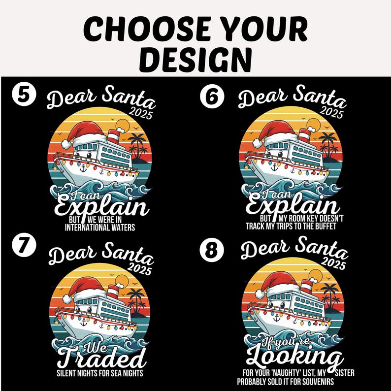 Matching Family Cruise Shirts, Funny Dear Santa Tee, Christmas Cruise 2025, Cruisemas Crew Shirt, Holiday Vacation Outfit image 6