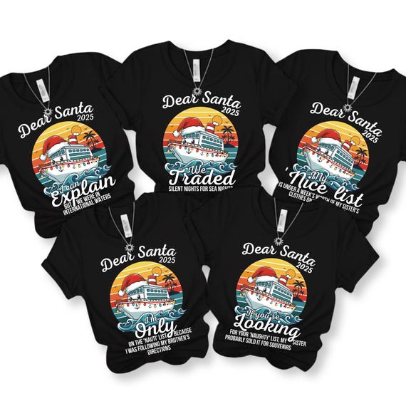 Matching Family Cruise Shirts, Funny Dear Santa Tee, Christmas Cruise 2025, Cruisemas Crew Shirt, Holiday Vacation Outfit