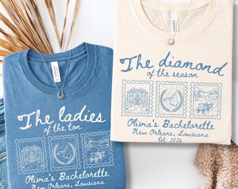 Diamond of the Season Bachelorette Shirts, Unique Something Blue Bach, Patina Blue Regency Era Tea Party, Talk of the Ton Bridesmaid Gift