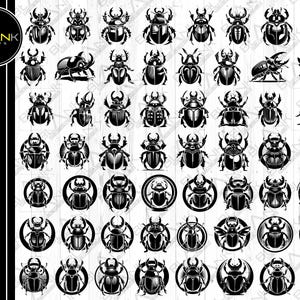 beetle bundle svg png jpeg eps dxf bundle silhouette cricut commercial use custom beetle insect clipart coleopteran vector little biter svg