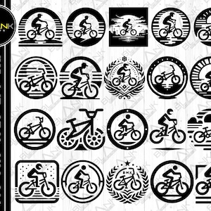 BMX vélo bundle svg png jpeg eps dxf bundle silhouette cricut usage commercial personnalisé bmx bike bundle silhouette