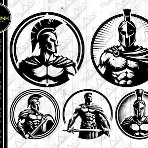 gladiator bundle svg png jpeg eps dxf engrave silhouette clipart cricut laser vector commercial use custom gladiator ancient warrior svg png