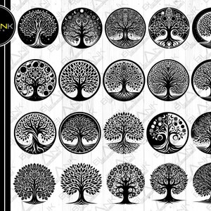Tree of Life SVG Bundle: Silhouette Clipart, Nature (Digital Download)