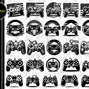 SVG-bundel gamecontroller: consoleafbeeldingen (digitale download)