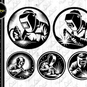 Welder SVG Bundle: Welding Logo Vector Clipart (Digital Download)