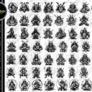 samurai warrior bundle svg png jpeg eps dxf vector bundle silhouette cricut commercial use custom japanese samurai warrior bushi clipart svg