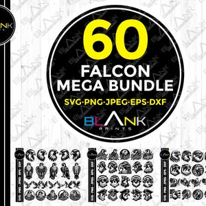 falcon mega bundle svg png jpeg eps dxf bundle silhouette clipart cricut vector commercial use custom falcon bird animal bundle falcon svg