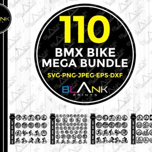 Mega bundle vélo bmx svg png jpg eps dxf bundle silhouette clipart cricut vecteur usage commercial personnalisé vélo bmx vecteur bmx vélo bmx svg