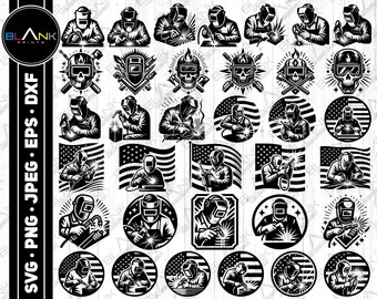 Welder Vector-bundel: lasontwerpen VS (digitale download)