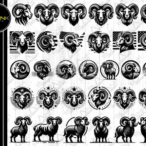 ram bundle svg png jpeg eps dxf bundle silhouette clipart cricut vector commercial use custom ram animal ram head usa ram standing ram svg