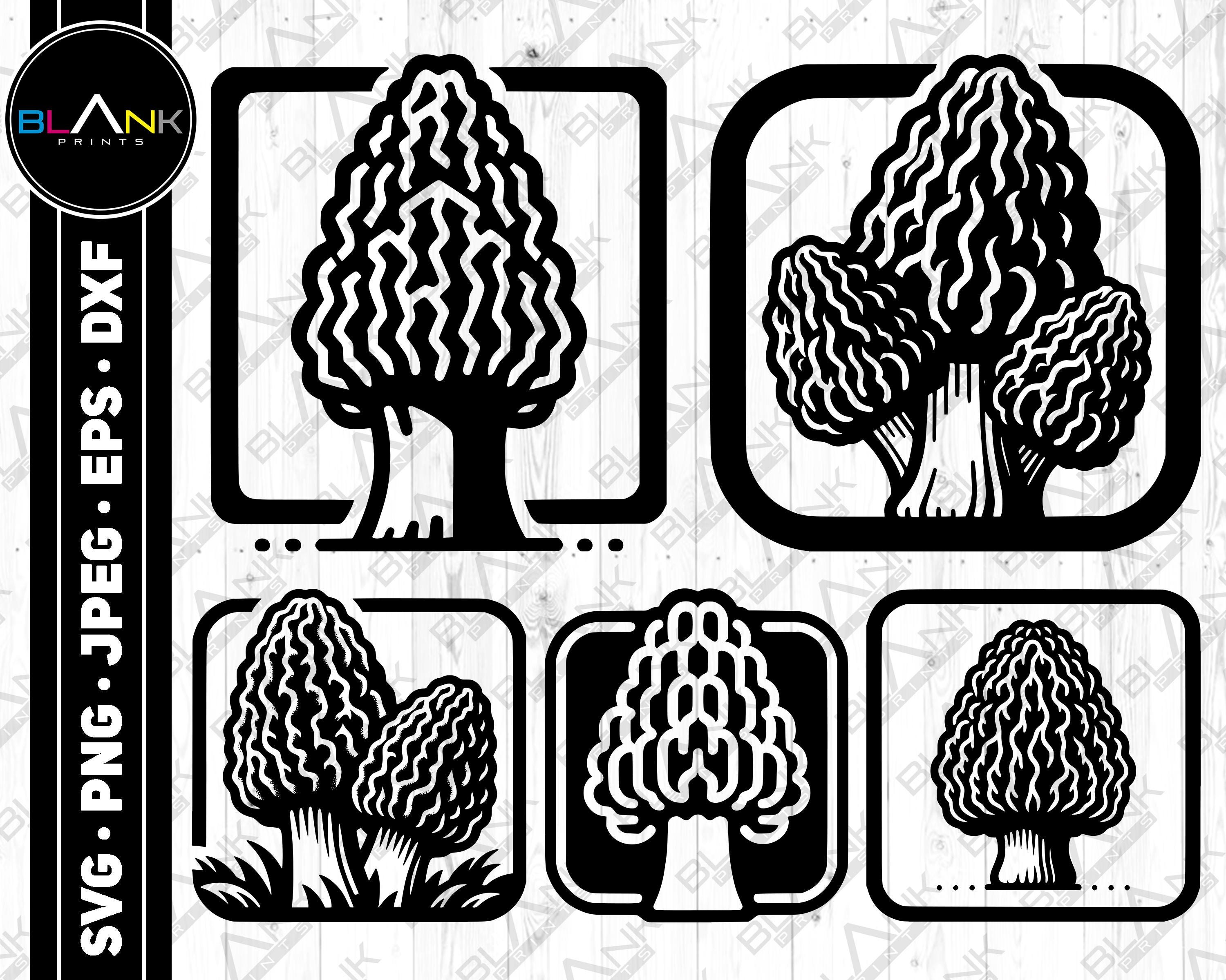 Morrell Svg Morel Mushroom Vector Bundle (svg, Png, Eps, Jpeg, Dxf) (digital ...