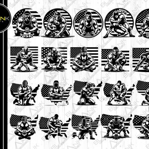 Ringen Bundle svg png jpeg eps dxf bündeln Kontur Cricut kommerzielle Nutzung benutzerdefinierte Wrestling Martial Arts USA Karte USA Flagge svg
