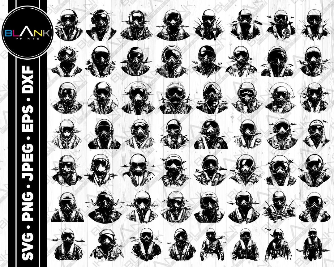 Pilot Bundle Svg Png Jpeg Eps Dxf Bundle Silhouette Cricut Commercial ...