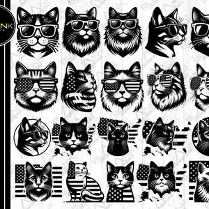 katzen bund svg png jpeg eps dxf bündeln Kontur Cricut kommerzielle Nutzung benutzerdefinierte Shirt-Design