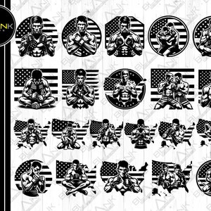 MMA Fighter SVG Bundle: Martial Arts Graphics (digital Download) - Etsy