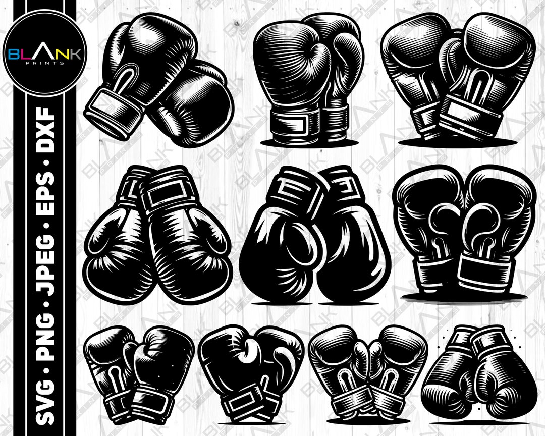 Boxing Gloves Bundle Svg Png Jpeg Eps Dxf Bundle Silhouette Clipart ...