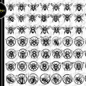Bee SVG Bundle: Honeycomb Clipart, Cricut & Silhouette (Digital Download)