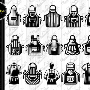 Apron SVG Bundle: Chef, Cooking, Baking Clipart (Digital Download)