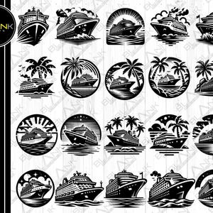 Cruise Ship SVG Bundle: Vacation Island Designs (Digital Download)