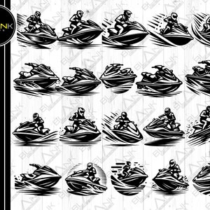 jet ski bundle svg png jpeg eps dxf bundle silhouette cricut commercial use jet ski bundle jetski bundle jet ski rider jet ski svg