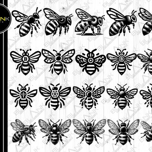 Bee SVG Bundle: Honey Bee Clipart, Cricut & Silhouette (Digital Download)