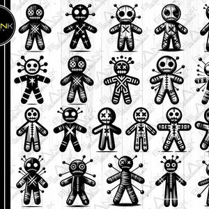 voodoo doll bundle svg png jpeg eps dxf bundle silhouette cricut commercial use voodoo doll bundle voodoo dool cricut