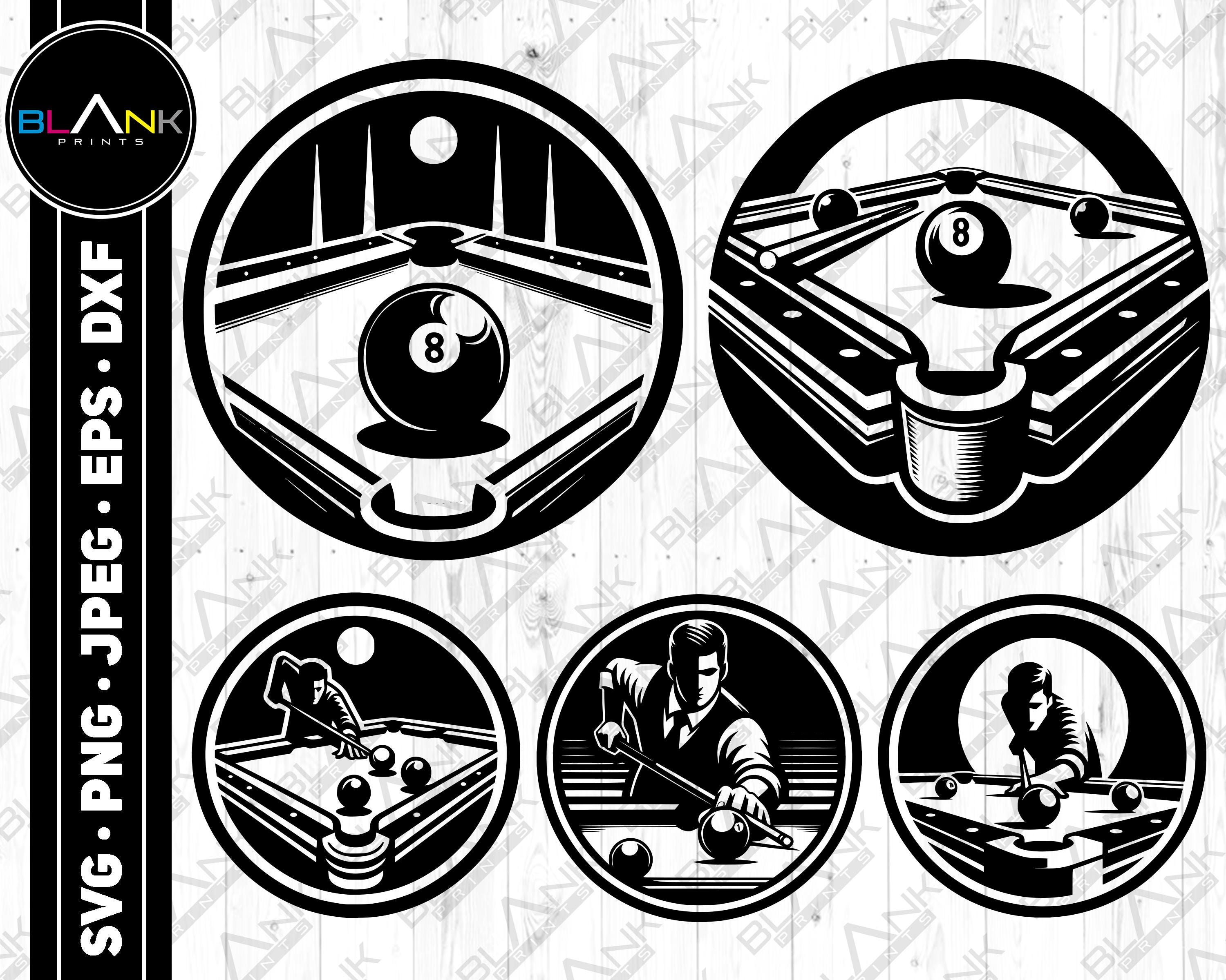 Biljart vectorbundel (digitale download - svg, png, eps, dxf) - Etsy België, image size:3000x2400