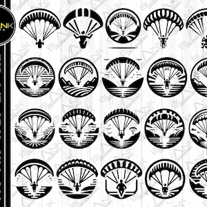 Paragliding SVG Bundle: Sports & Skydiving Designs (Digital Download)