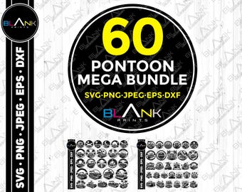 Pontoon Mega Bundle: Vector (Digital Download - svg, png, jpg, eps, dxf)