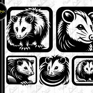 possum bundle svg png jpeg eps dxf engrave silhouette clipart cricut laser vector commercial use custom opossum vector possum svg possum png