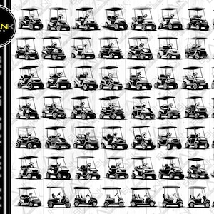 golf cart bundle svg png jpeg eps dxf bundle sylwetka cricut komercyjne zastosowanie niestandardowy golf sport golf buggy golf car bundle clipart wektor