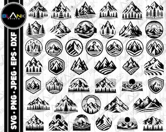 Mountain SVG Bundle: Adventure Clipart for Cricut (Digital Download)