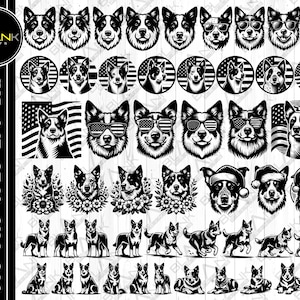 Australian Cattle Dog SVG Bundle: Commercial Use Designs (Digital Download)