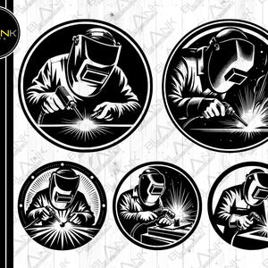 welder bundle svg png jpeg eps dxf engrave silhouette clipart cricut laser vector commercial use custom welder vector welding bundle svg dxf