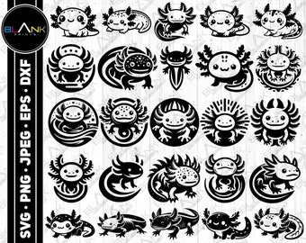 Pacchetto di immagini vettoriali di Axolotl, uso commerciale (svg, png, jpg, eps, dxf)