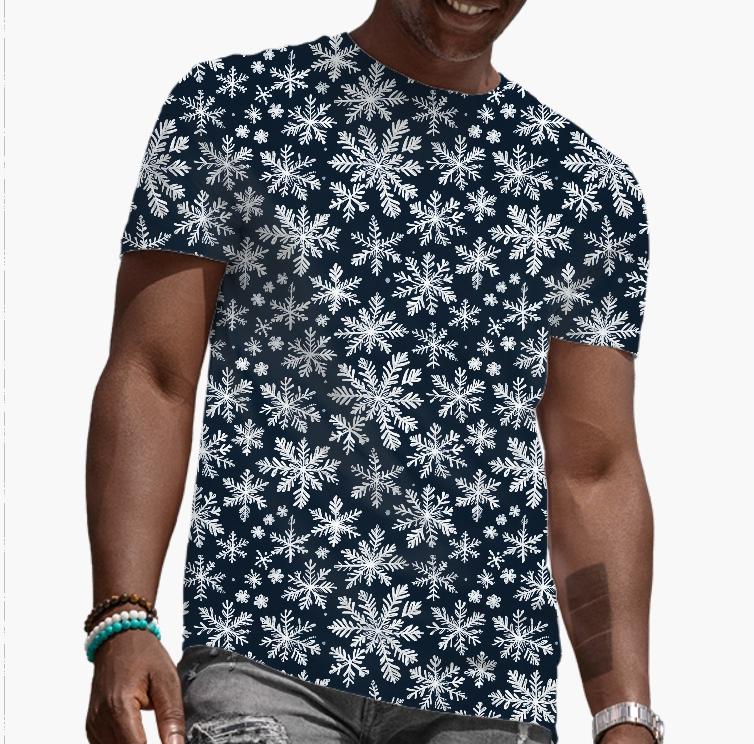Seamless White Snowflake Pattern on Black Background - Digital Download ...