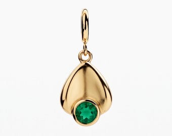 Teardrop Birthstone Charm, Custom Gemstone Pendant Charm, Gift for Her