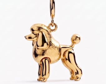 Poodle Charm, French Poodle Dog Pendant Charm, Gift for Her