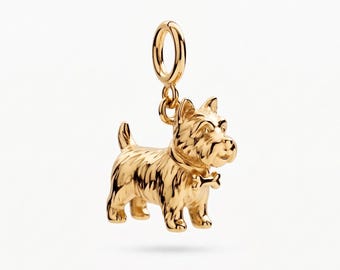 Westie Charm, 3D Terrier Charm for Bracelet or Chain, Dog Mom Gift
