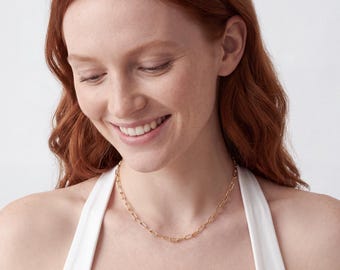 Chain Necklace for Charms, Paperclip or Mariner Chain, Sterling Silver