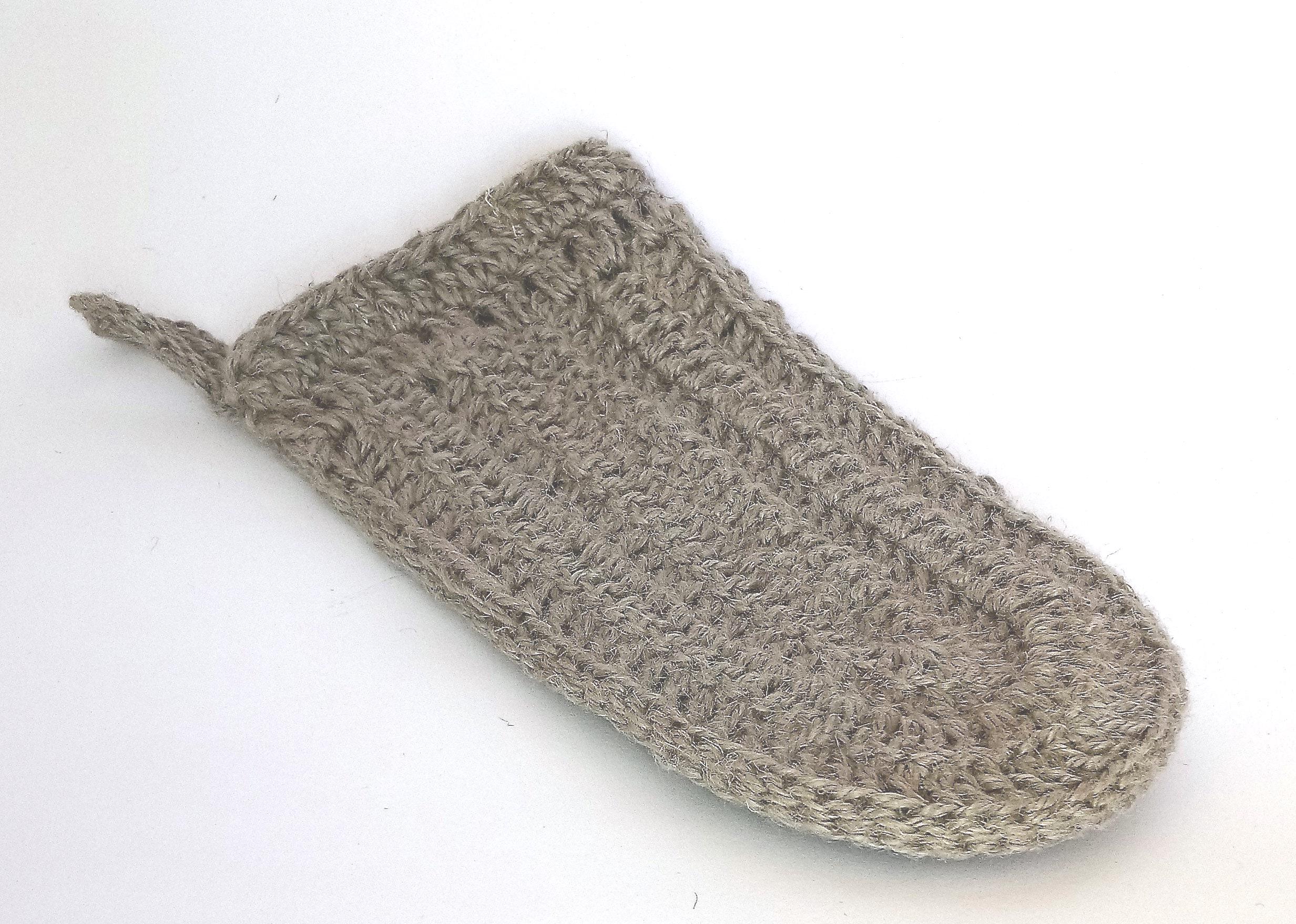 Lulu Essentials Doppelseitiger Peeling-Handschuh | Größe L-XL | Mit Sisal & Jute | 2er Pack | Für Bad & Dusche