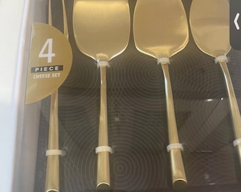 Towle Living 3-Pc  Gold Plated Stainless Steel Set Forged Cheese Set. Brand New!